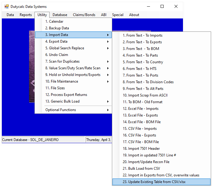 Dutycalc Step 1